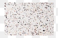 Terrazzo card png, textured paper sticker, isolated object