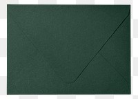 Green envelope png, stationery sticker