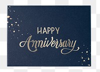 Anniversary card png, aesthetic stationery sticker