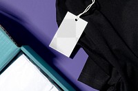 Transparent label mockup png, clothing tag, business branding design