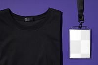 ID holder mockup png, tee design space