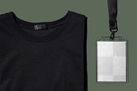 ID holder mockup png, tee design space