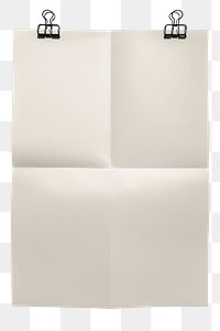 Folded poster png transparent, realistic wall advertisement