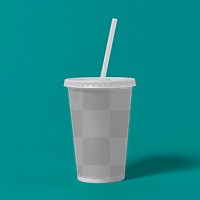 Paper cup mockup png, transparent food packaging design