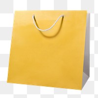 Yellow shopping bag png, digital sticker