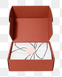 Aesthetic paper box png, packaging for small business