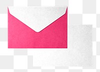 Pink envelope png, business branding stationery on transparent background