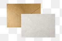 Brown envelope png, business branding stationery on transparent background