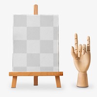 Canvas mockup png, artist home decor design