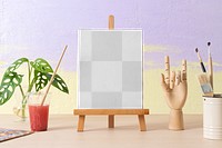 Canvas mockup png, artist home decor design