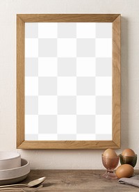 Frame png mockup, dining room, home interior decor