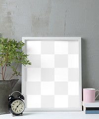 Picture frame mockup png, industrial home interior decor