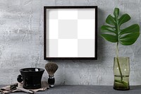 Frame png mockup, industrial home interior decor