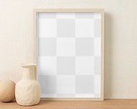 Photo frame mockup png, zen style home interior decor