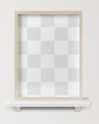 White frame mockup png, white background