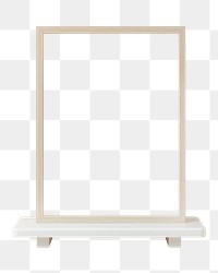 White frame mockup png, digital sticker element