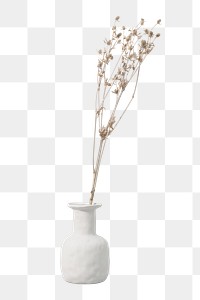 Flower vase png element sticker, transparent background