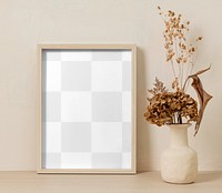 Frame mockup png, clean home interior decor