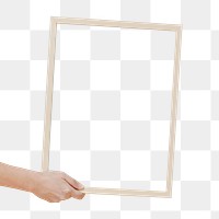 Frame png mockup layer, woman holding the wall art 