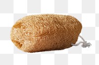Loofah scrubber png sticker, natural product