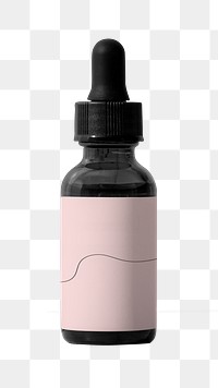 Dropper bottle png sticker, beauty product packaging