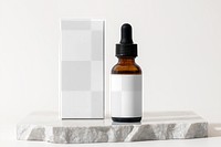 Serum bottle mockup png, label for beauty dropper product 