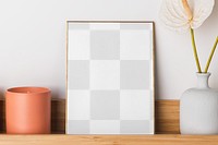 Frame mockup png, clean home interior decor