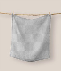 Towel png mockup, realistic transparent design