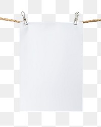 White poster png, wall decoration in transparent design