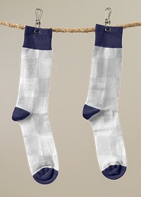 Socks mockup png, winter fashion accessory in transparent design