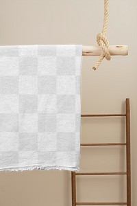 Towel png mockup, realistic transparent design