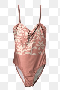 Swimsuit png swimwear, floral patterned design, women&rsquo;s summer fashion