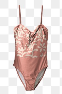 Swimsuit png swimwear, floral patterned design, women’s summer fashion