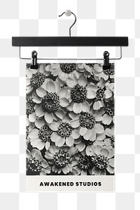 Flower poster png, wall decoration in transparent design