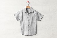 Kids shirt png mockup, toddler size apparel in transparent design