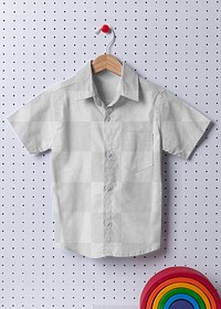 Kids shirt png mockup, toddler size apparel in transparent design