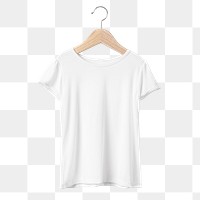 White t-shirt png, simple women's fashion, transparent design transparent background 