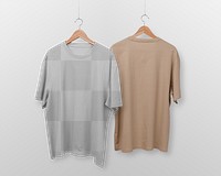 Oversized t-shirt png mockup, casual unisex apparel design