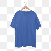 Blue oversized t-shirt png, unisex fashion design