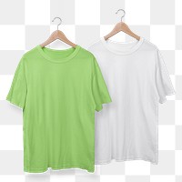 Oversized t-shirt png, unisex fashion with green design