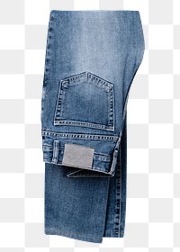 Blue jeans png transparent, grey label design