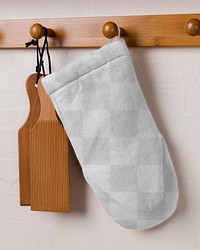 Oven mitt png mockup, kitchen heat resistant glove