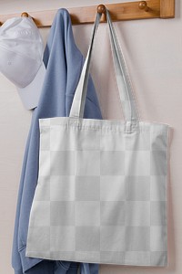 Tote bag mockup png transparent, environmental friendly product