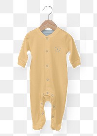 Toddler pajamas png transparent, kids apparel in yellow