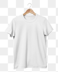 T-shirt png, white simple fashion, transparent design on transparent background