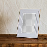 Picture frame png mockup, transparent design 