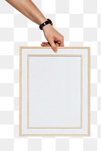 Wooden picture frame png sticker