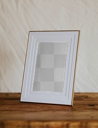 Picture frame png mockup, transparent design 