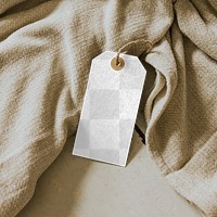 Product tag png mockup, transparent design