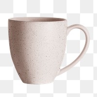 Pink coffee mug png, isolated object